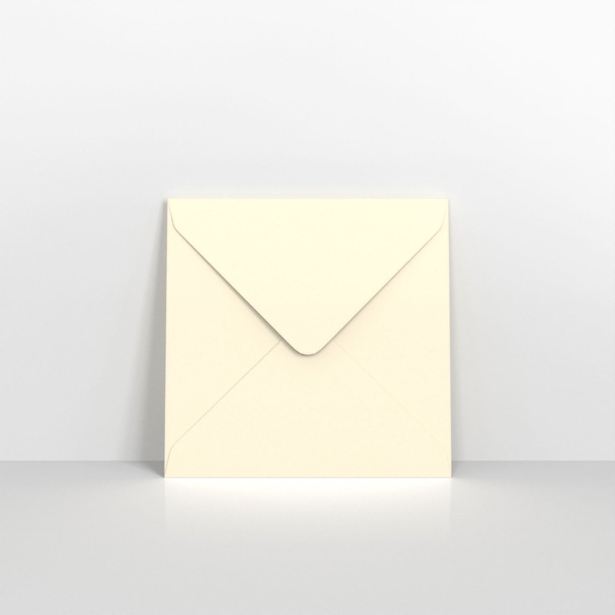 Ivory Coloured Gummed V Flap Envelopes - Square - 110 x 110mm