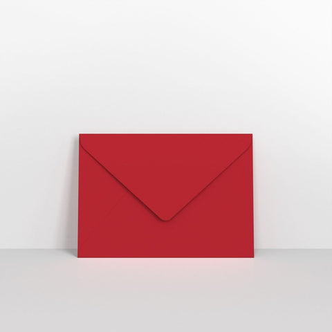 GC125DR - Dark Red Coloured Gummed V Flap Envelopes - Greeting Card Envelopes