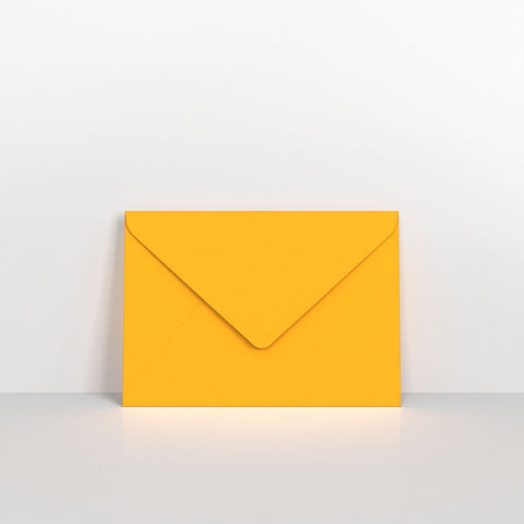 GC125DY - Dark Yellow Coloured Gummed V Flap Envelopes - Greeting Card Envelopes