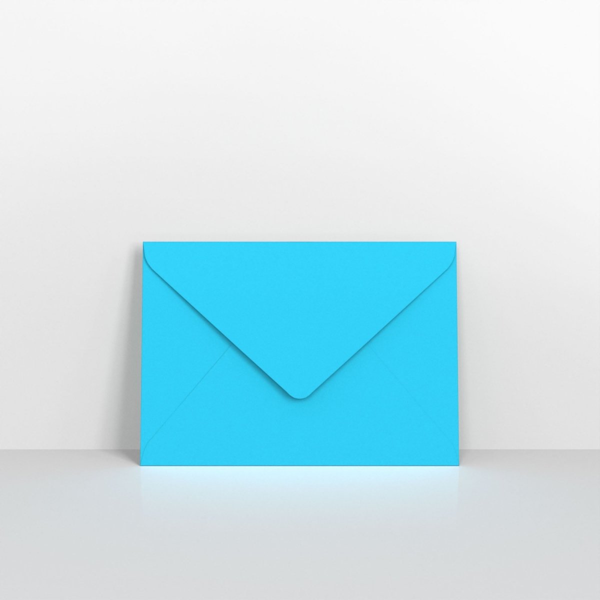 Mid Blue Coloured Gummed V Flap Envelopes - 125 x 175mm