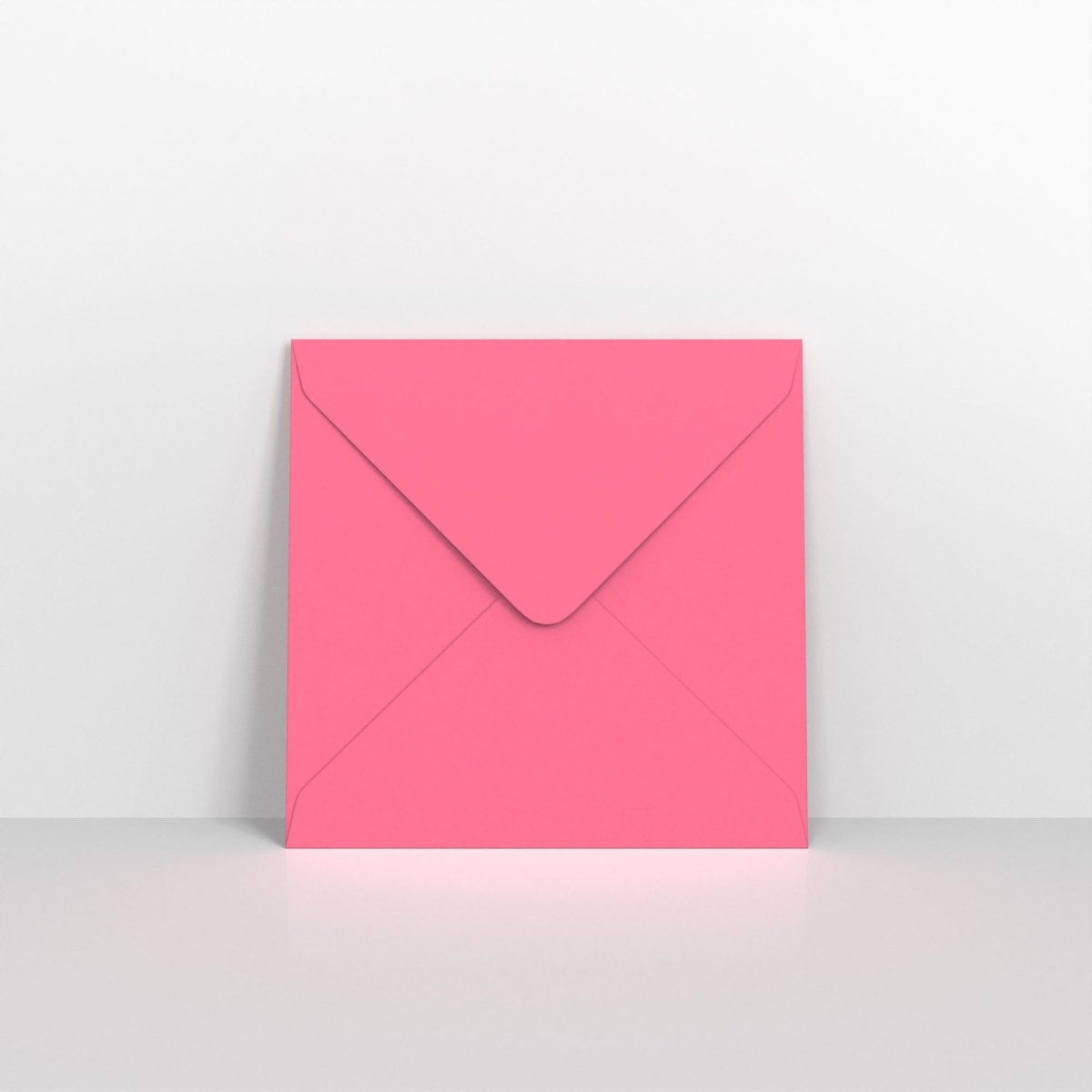 Bright Pink Coloured Gummed V Flap Envelopes - Square - 130 x 130mm
