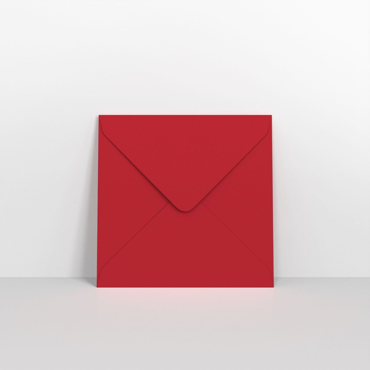 Dark Red Coloured Gummed V Flap Envelopes - Square - 130 x 130mm