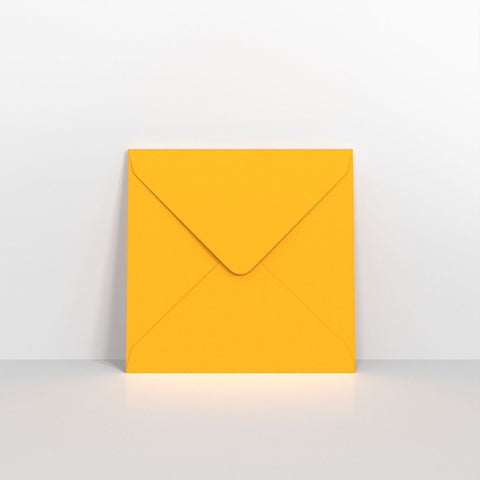 GC130130DY - Dark Yellow Coloured Gummed V Flap Envelopes - Greeting Card Envelopes