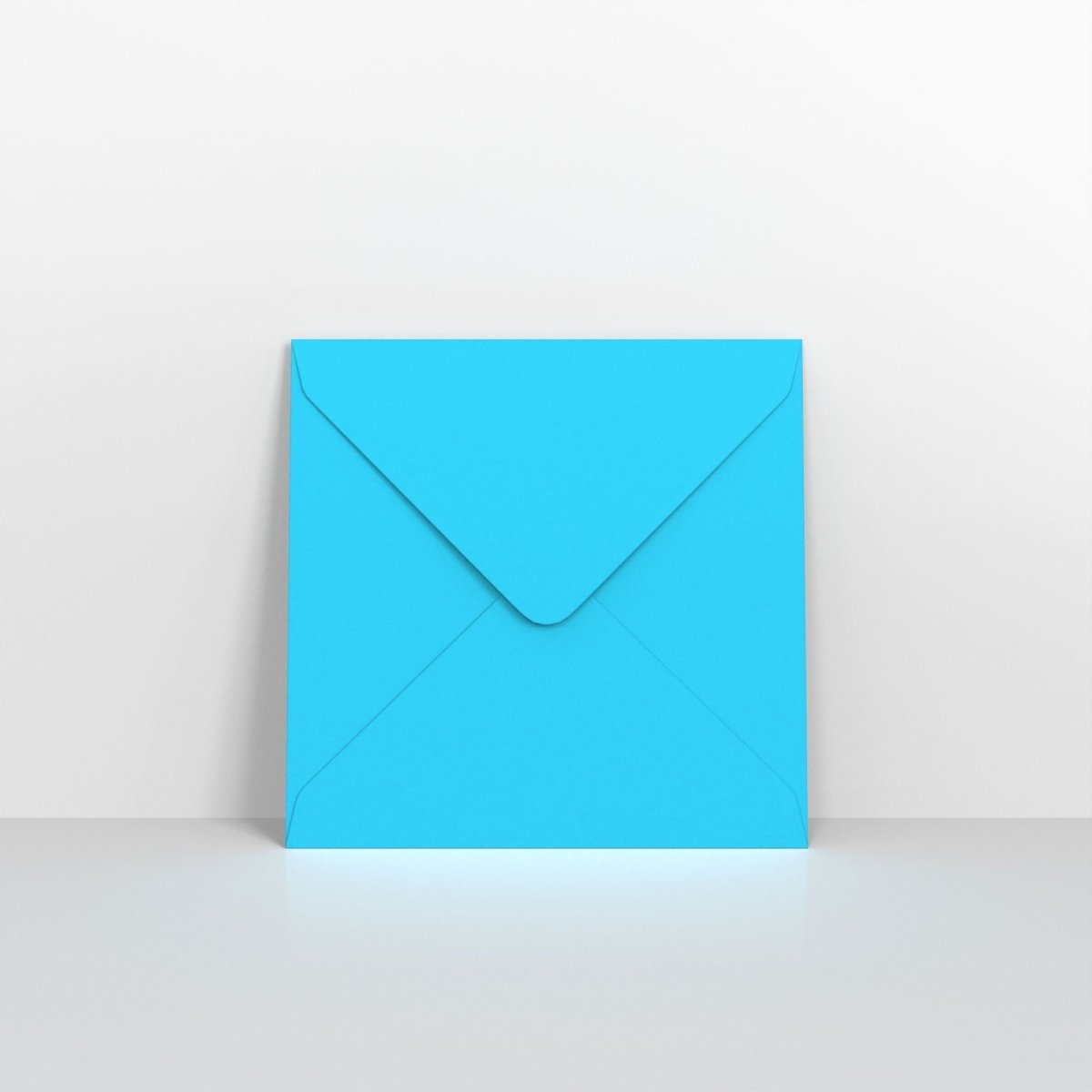 Mid Blue Coloured Gummed V Flap Envelopes - Square - 130 x 130mm