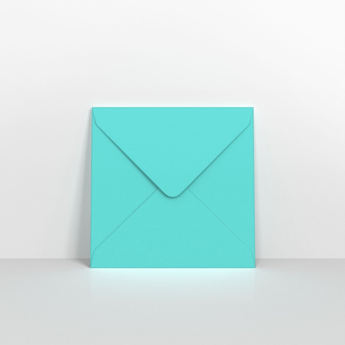 Robin Egg Blue Coloured Gummed V Flap Envelopes - Square - 130 x 130mm