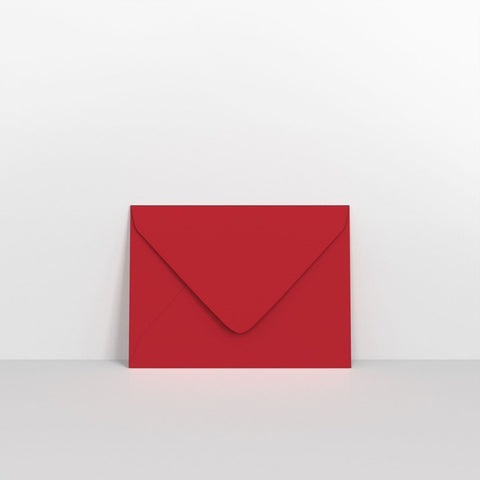 GC133DR - Dark Red Coloured Gummed V Flap Envelopes - Greeting Card Envelopes
