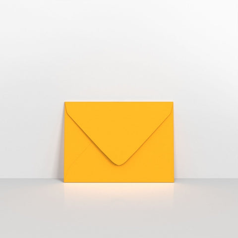 GC133DY - Dark Yellow Coloured Gummed V Flap Envelopes - Greeting Card Envelopes