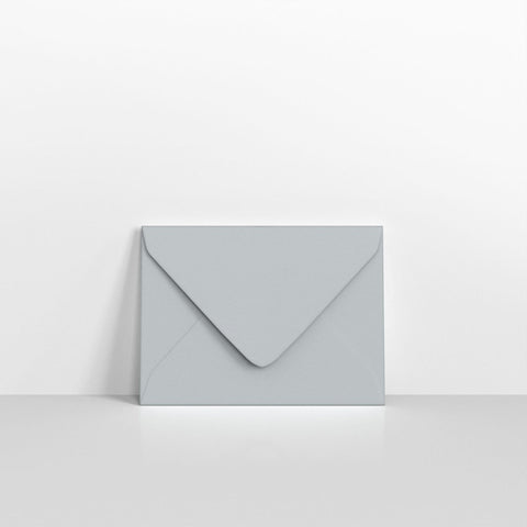 GC133PGY - Pale Grey Coloured Gummed V Flap Envelopes - Greeting Card Envelopes
