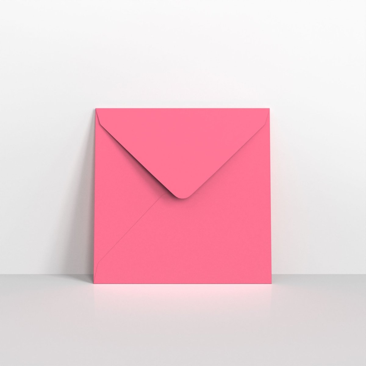 Bright Pink Coloured Gummed V Flap Envelopes - Square - 140 x 140mm