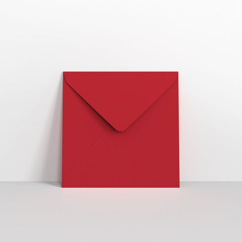 GC140140DR - Dark Red Coloured Gummed V Flap Envelopes - Greeting Card Envelopes