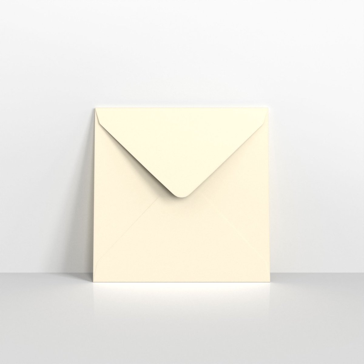 Ivory Coloured Gummed V Flap Envelopes - Square - 140 x 140mm