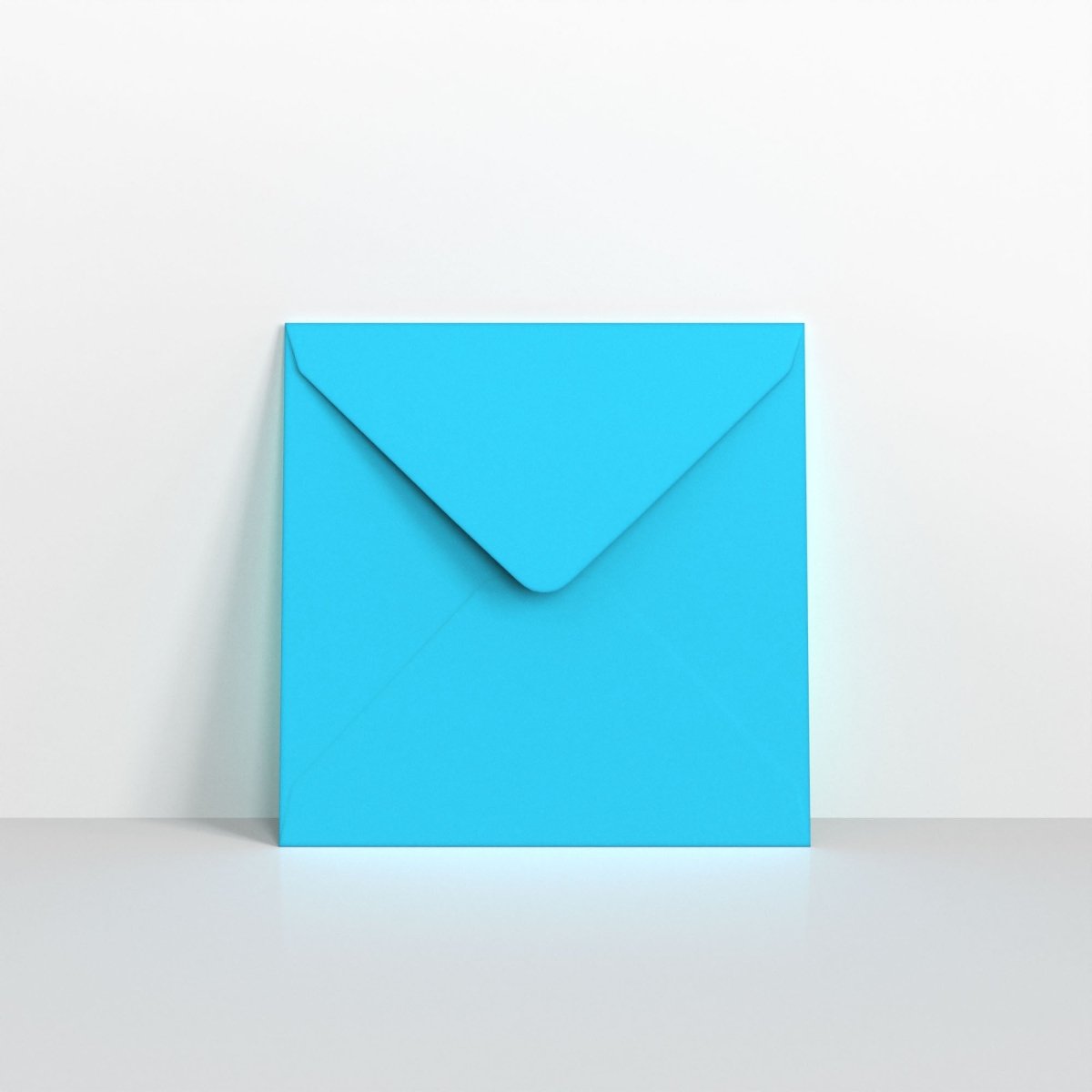 Mid Blue Coloured Gummed V Flap Envelopes - Square - 140 x 140mm