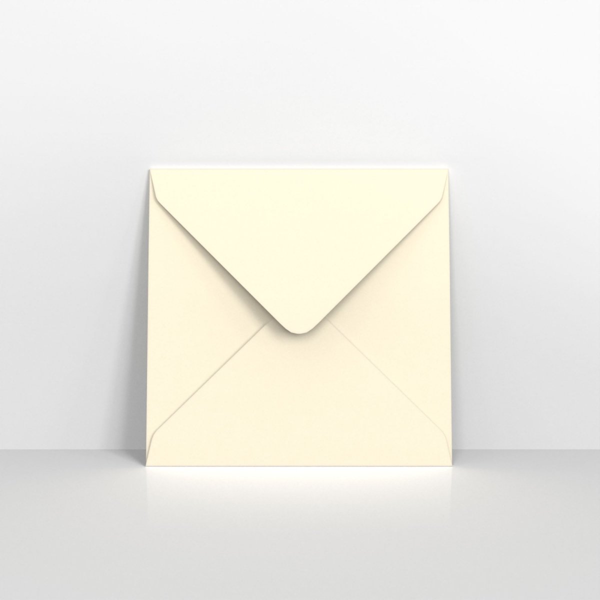 Ivory Coloured Gummed V Flap Envelopes - Square - 150 x 150mm