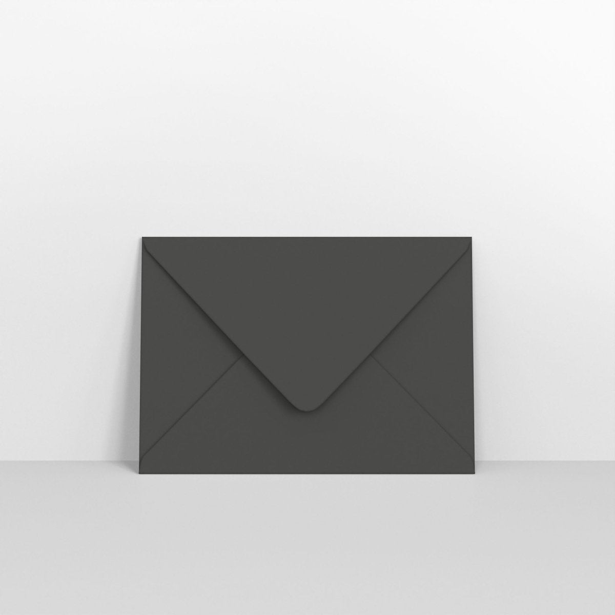 Black Coloured Gummed V Flap Envelopes - 152 x 216mm