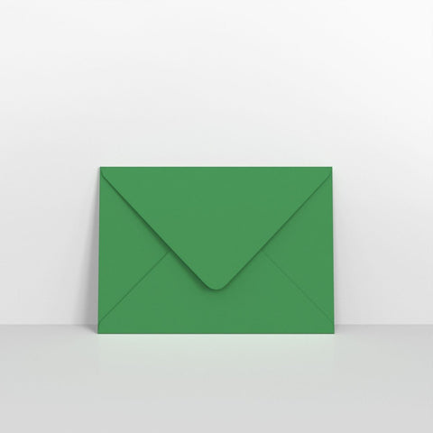 GC152216DG - Deep Green Coloured Gummed V Flap Envelopes - Greeting Card Envelopes