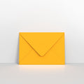 GC152216DY - Dark Yellow Coloured Gummed V Flap Envelopes - Greeting Card Envelopes