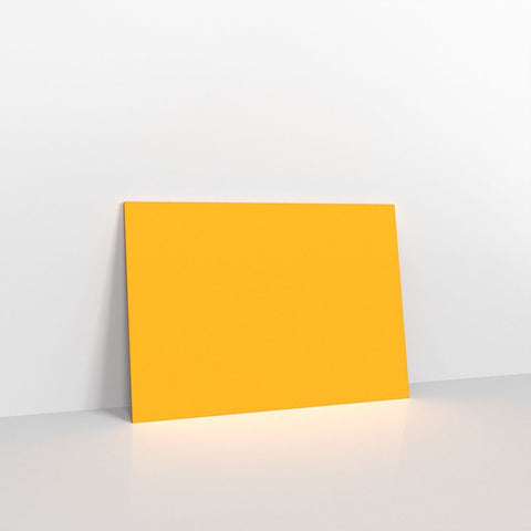 GC152216DY - Dark Yellow Coloured Gummed V Flap Envelopes - Greeting Card Envelopes