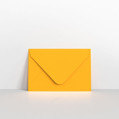 GC65DY - Dark Yellow Coloured Gummed V Flap Envelopes - Greeting Card Envelopes