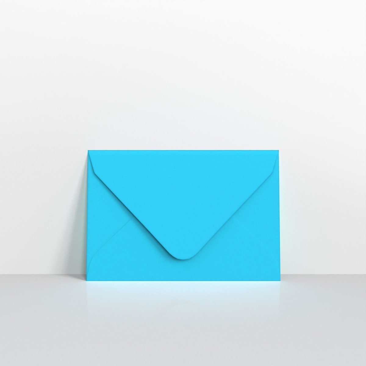 Mid Blue Coloured Gummed V Flap Envelopes - 65 x 94mm