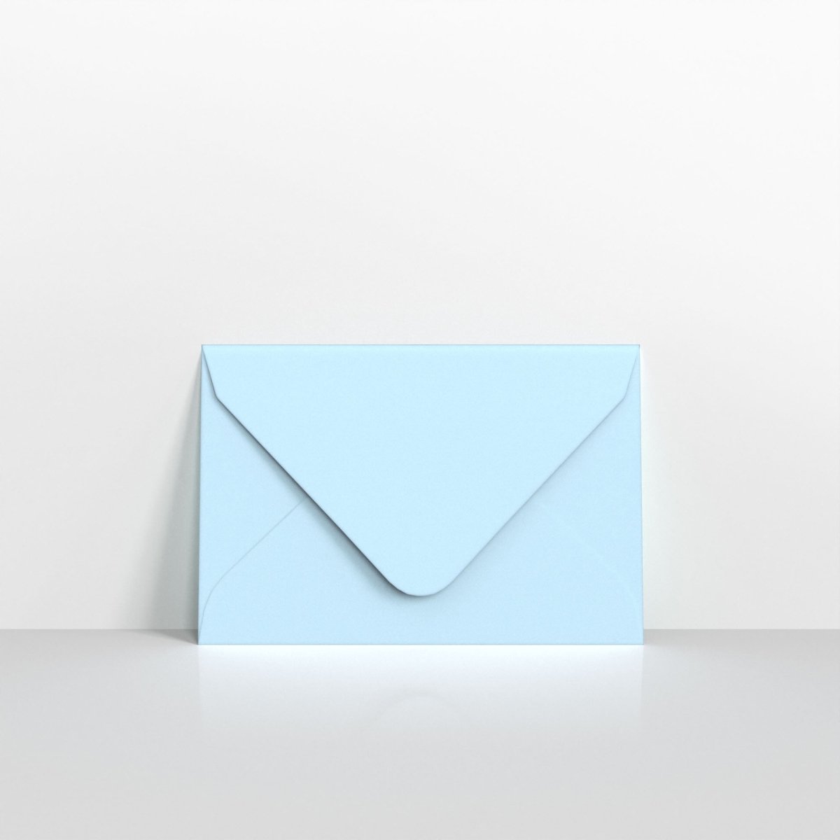 Pale Blue Coloured Gummed V Flap Envelopes - 65 x 94mm