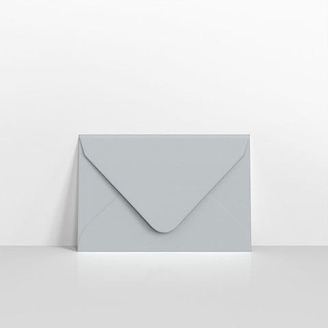 GC65PGY - Pale Grey Coloured Gummed V Flap Envelopes - Greeting Card Envelopes