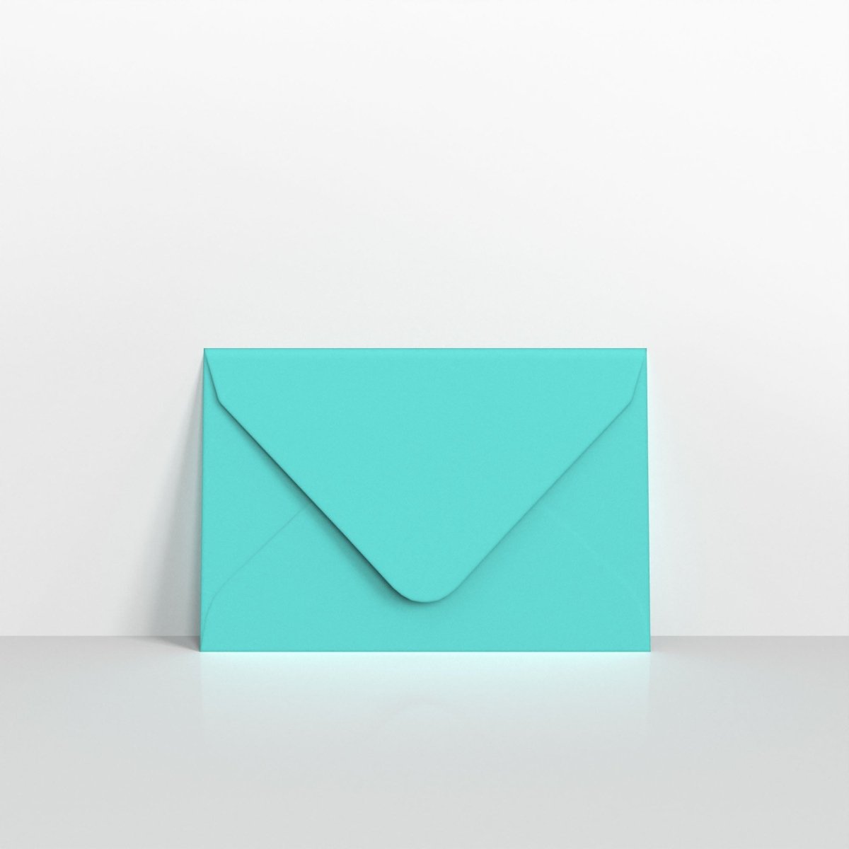 Robin Egg Blue Coloured Gummed V Flap Envelopes - 65 x 94mm