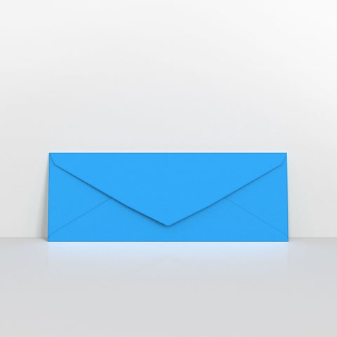 GC80215BB - Bright Blue Coloured Gummed V Flap Envelopes - Greeting Card Envelopes