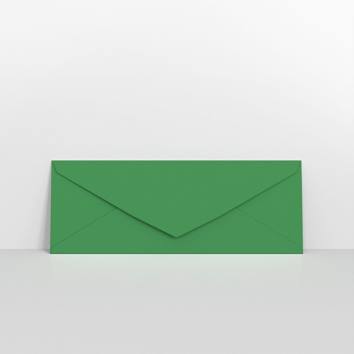 Dark Green Coloured Gummed V Flap Envelopes - 80 x 215mm