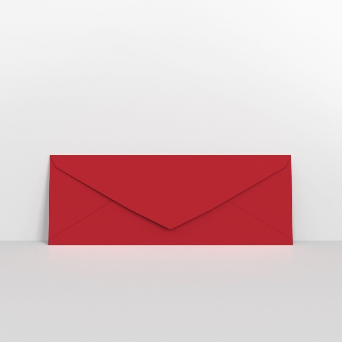 Dark Red Coloured Gummed V Flap Envelopes - 80 x 215mm