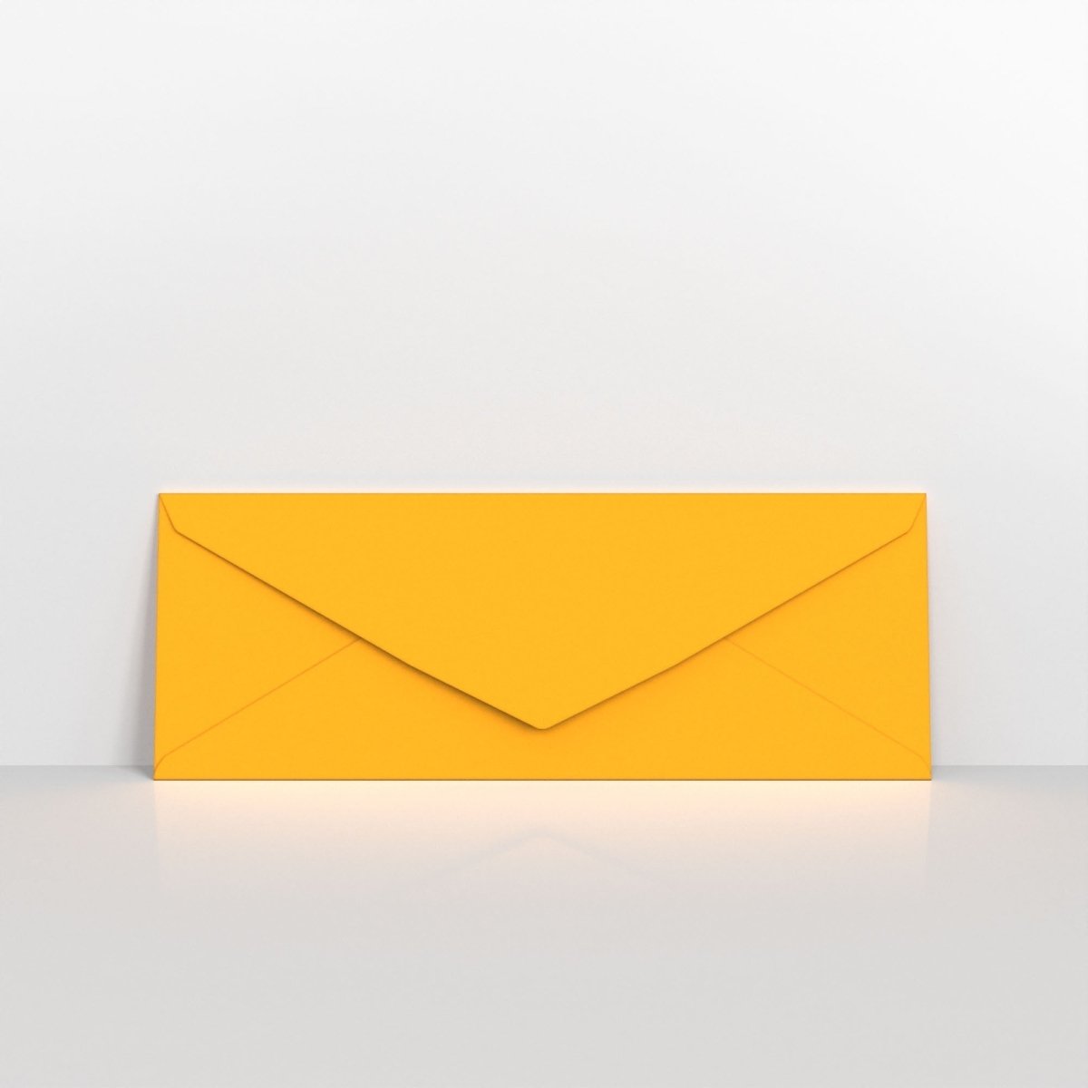 Dark Yellow Coloured Gummed V Flap Envelopes - 80 x 215mm