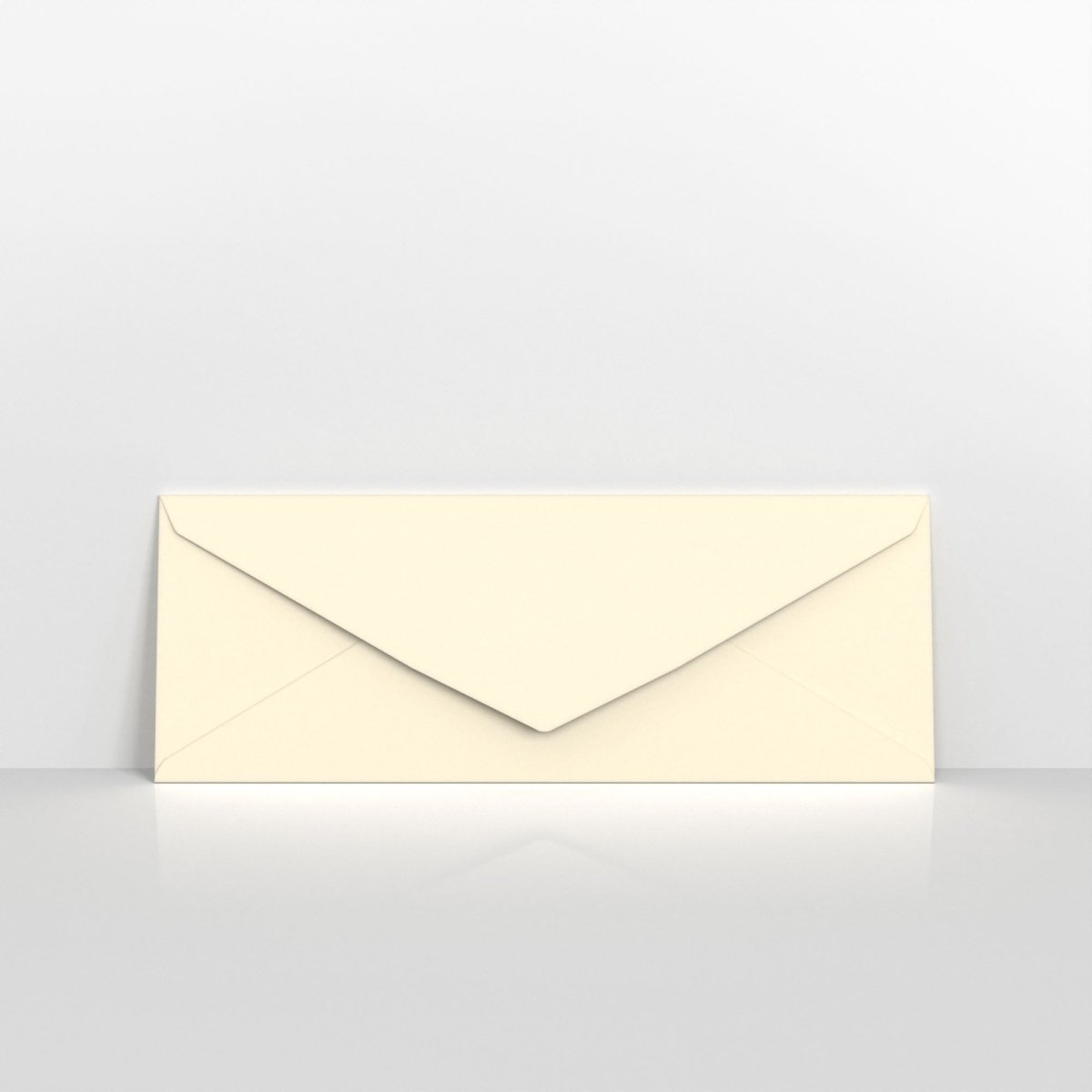 Ivory Coloured Gummed V Flap Envelopes - 80 x 215mm