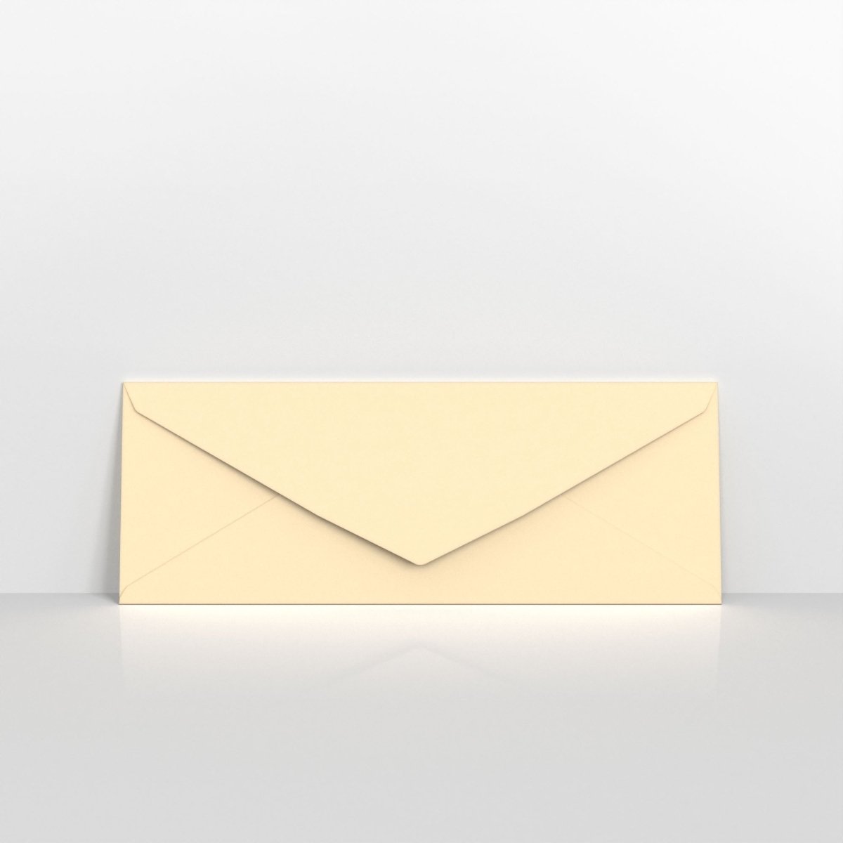 Magnolia Coloured Gummed V Flap Envelopes - 80 x 215mm