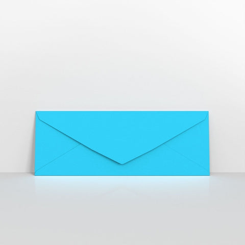 GC80215MB - Mid Blue Coloured Gummed V Flap Envelopes - Greeting Card Envelopes