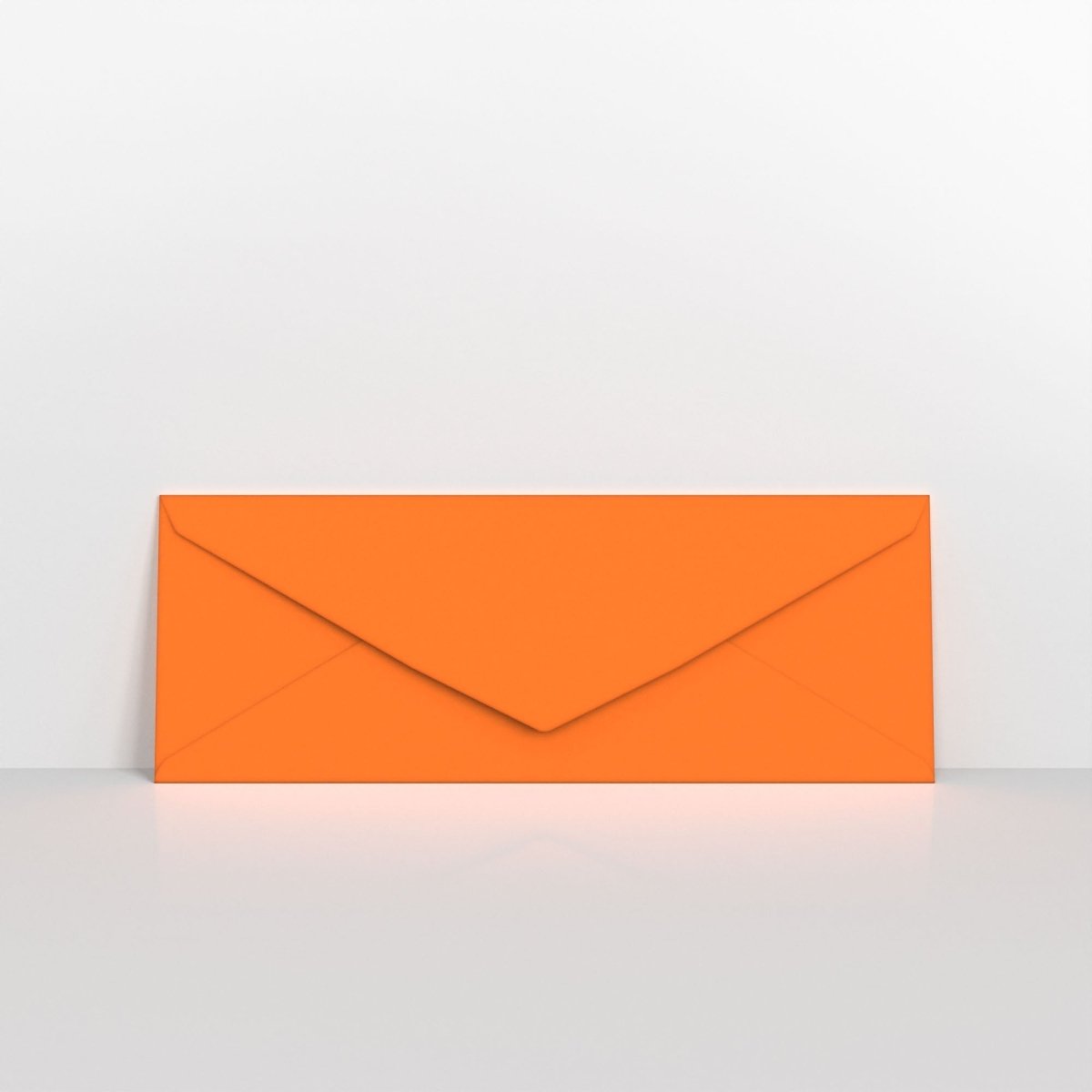 Orange Coloured Gummed V Flap Envelopes - 80 x 215mm