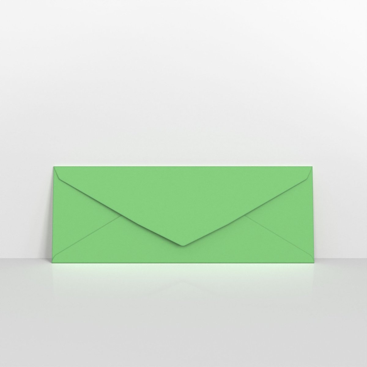 Pale Green Coloured Gummed V Flap Envelopes - 80 x 215mm