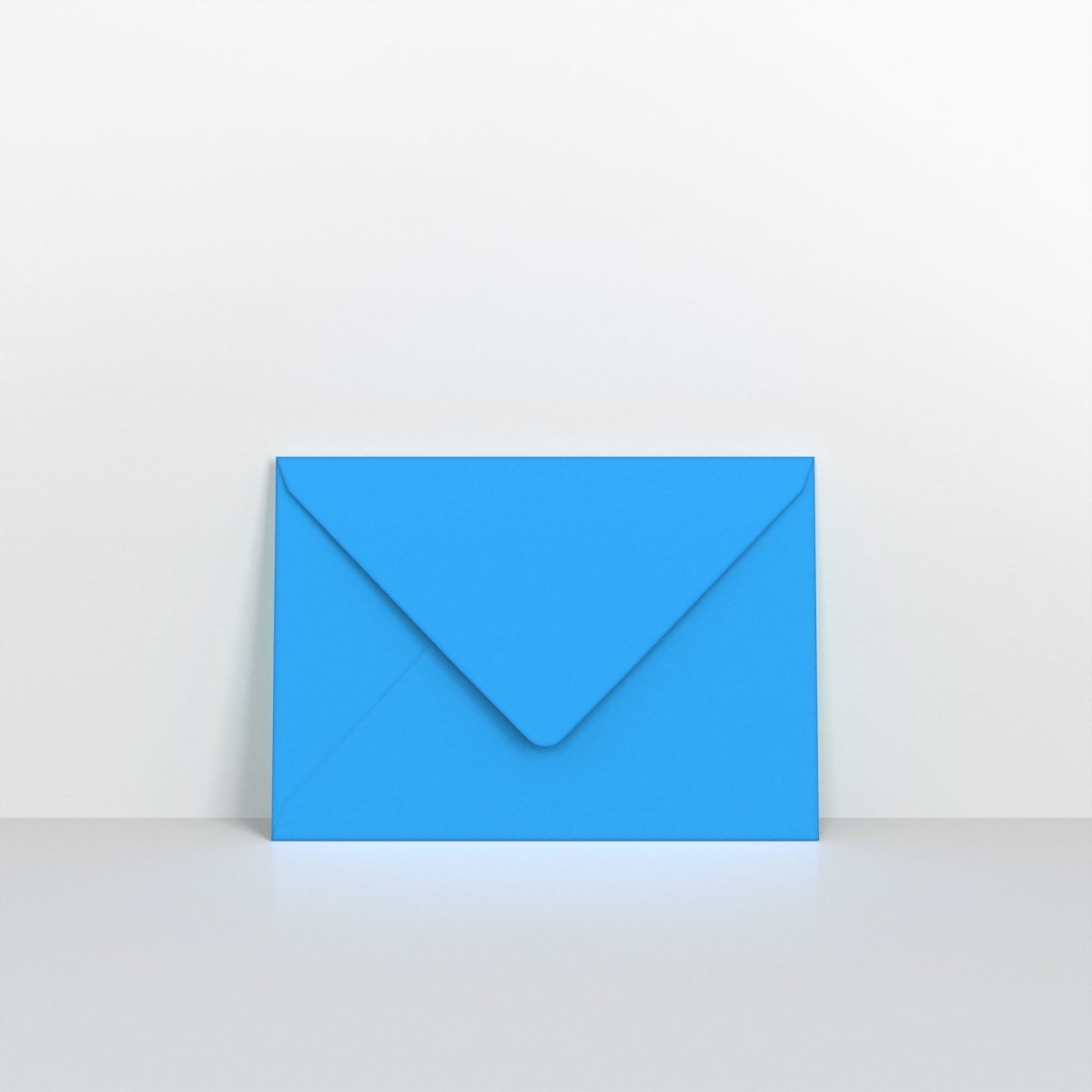 Bright Blue Coloured Gummed V Flap Envelopes - 95 x 122mm