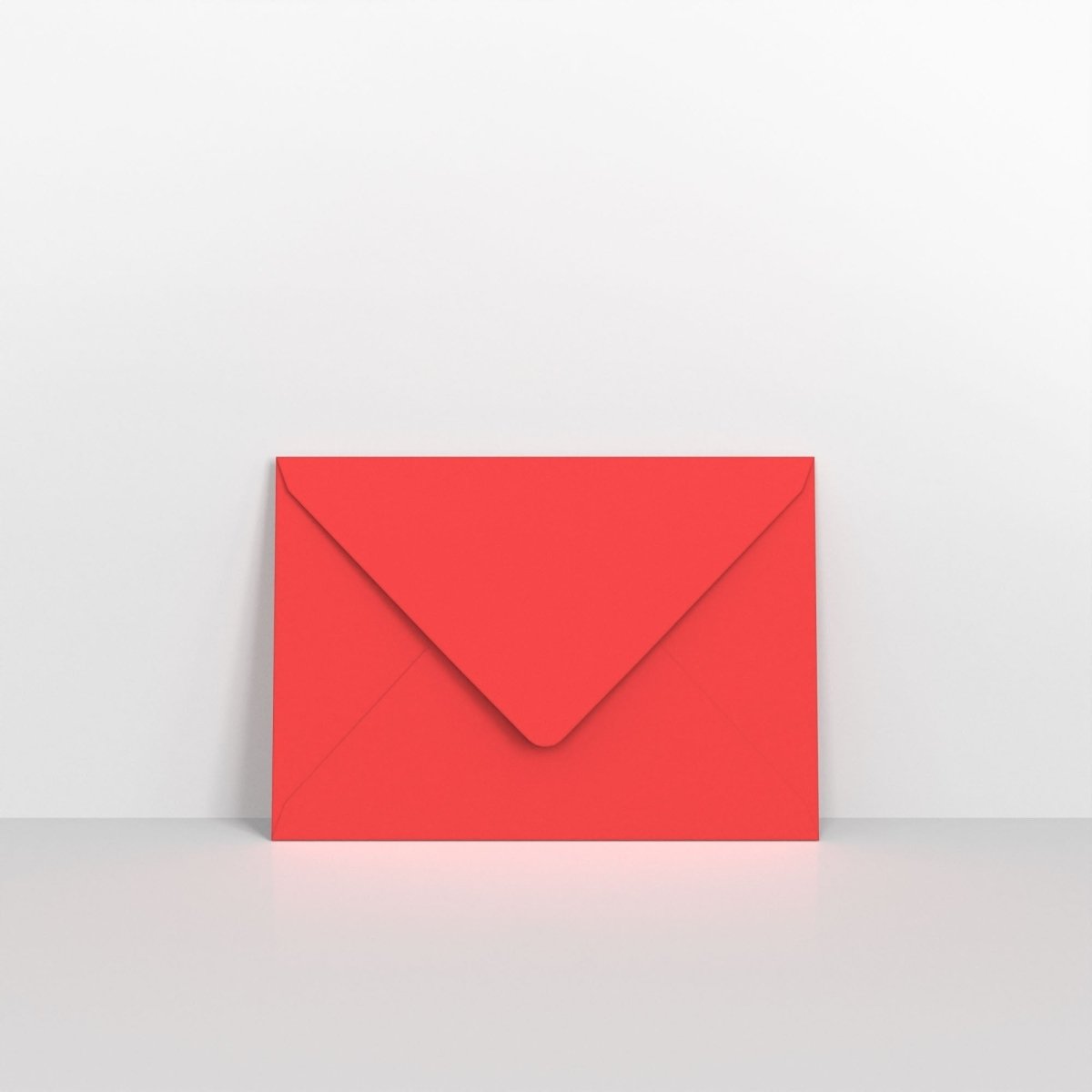 Bright Red Coloured Gummed V Flap Envelopes - 95 x 122mm