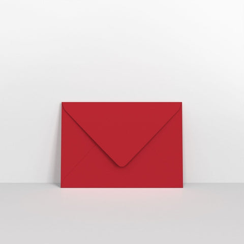 GC95122DR - Dark Red Coloured Gummed V Flap Envelopes - Greeting Card Envelopes