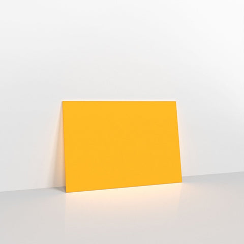 GC95122DY - Dark Yellow Coloured Gummed V Flap Envelopes - Greeting Card Envelopes