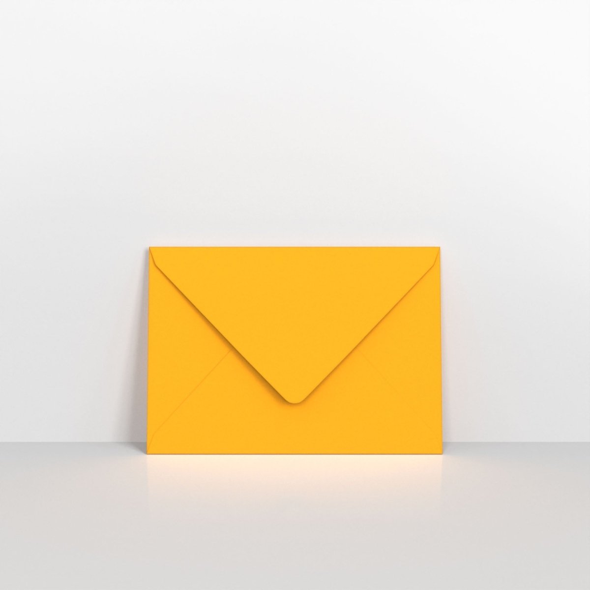 Dark Yellow Coloured Gummed V Flap Envelopes - 95 x 122mm