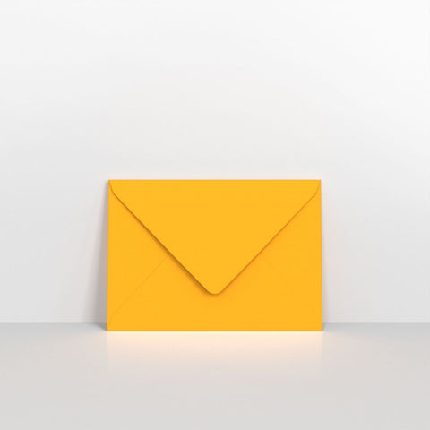 GC95122DY - Dark Yellow Coloured Gummed V Flap Envelopes - Greeting Card Envelopes