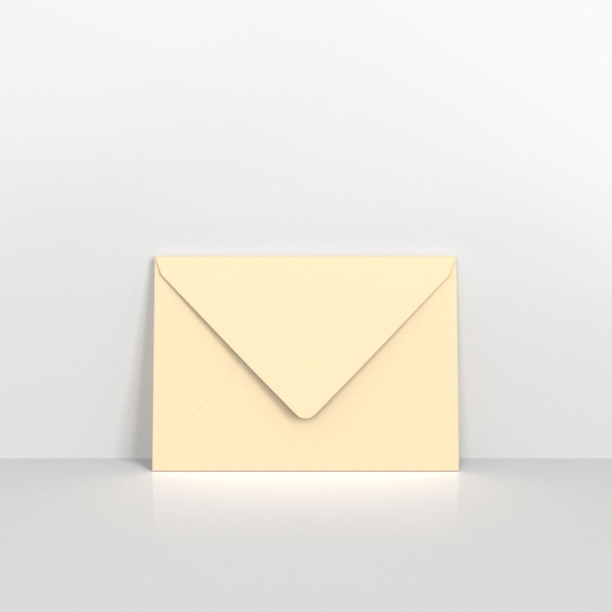 Magnolia Coloured Gummed V Flap Envelopes - 95 x 122mm