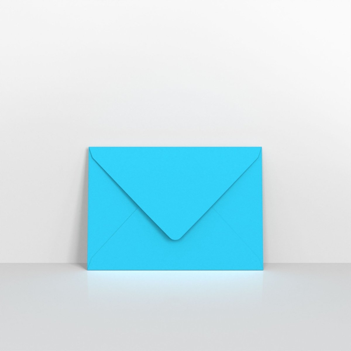 Mid Blue Coloured Gummed V Flap Envelopes - 95 x 122mm