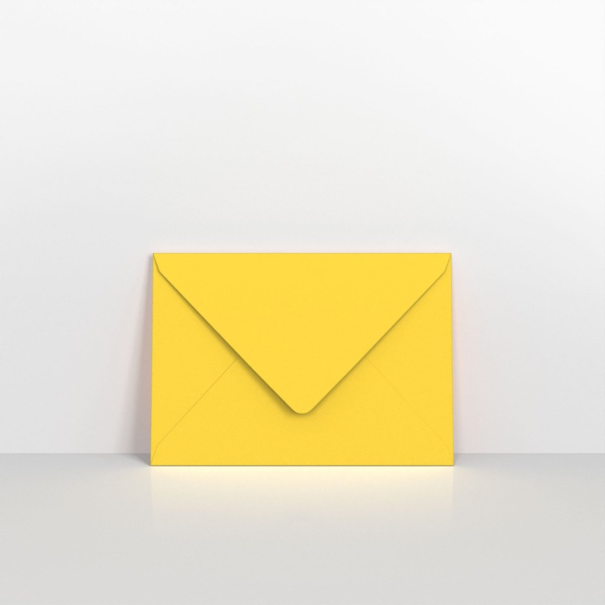 Mid Yellow Coloured Gummed V Flap Envelopes - 95 x 122mm