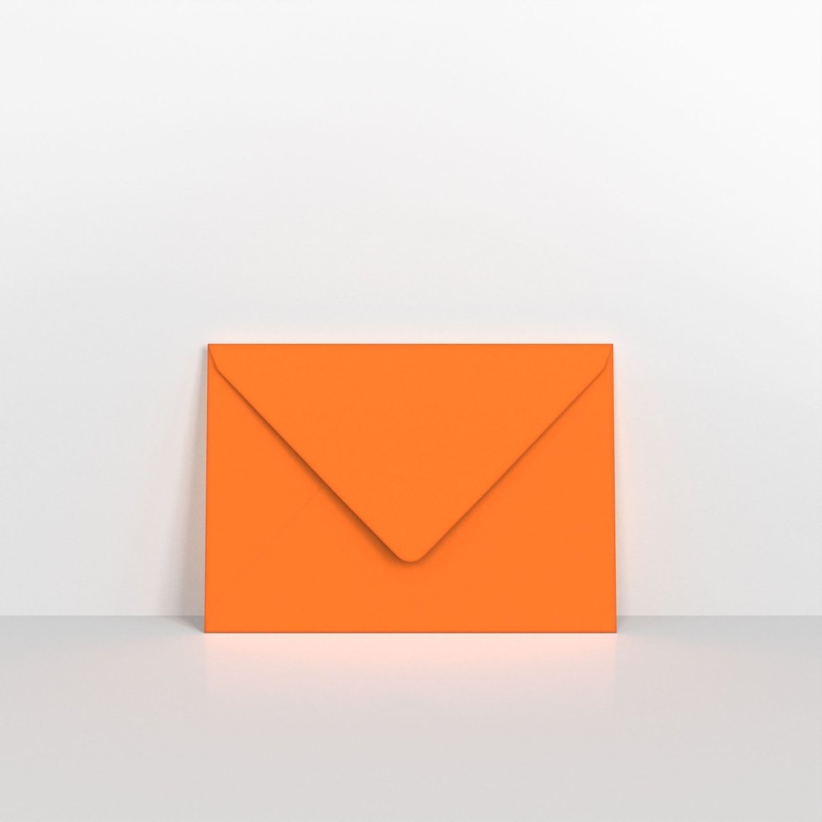 Orange Coloured Gummed V Flap Envelopes - 95 x 122mm