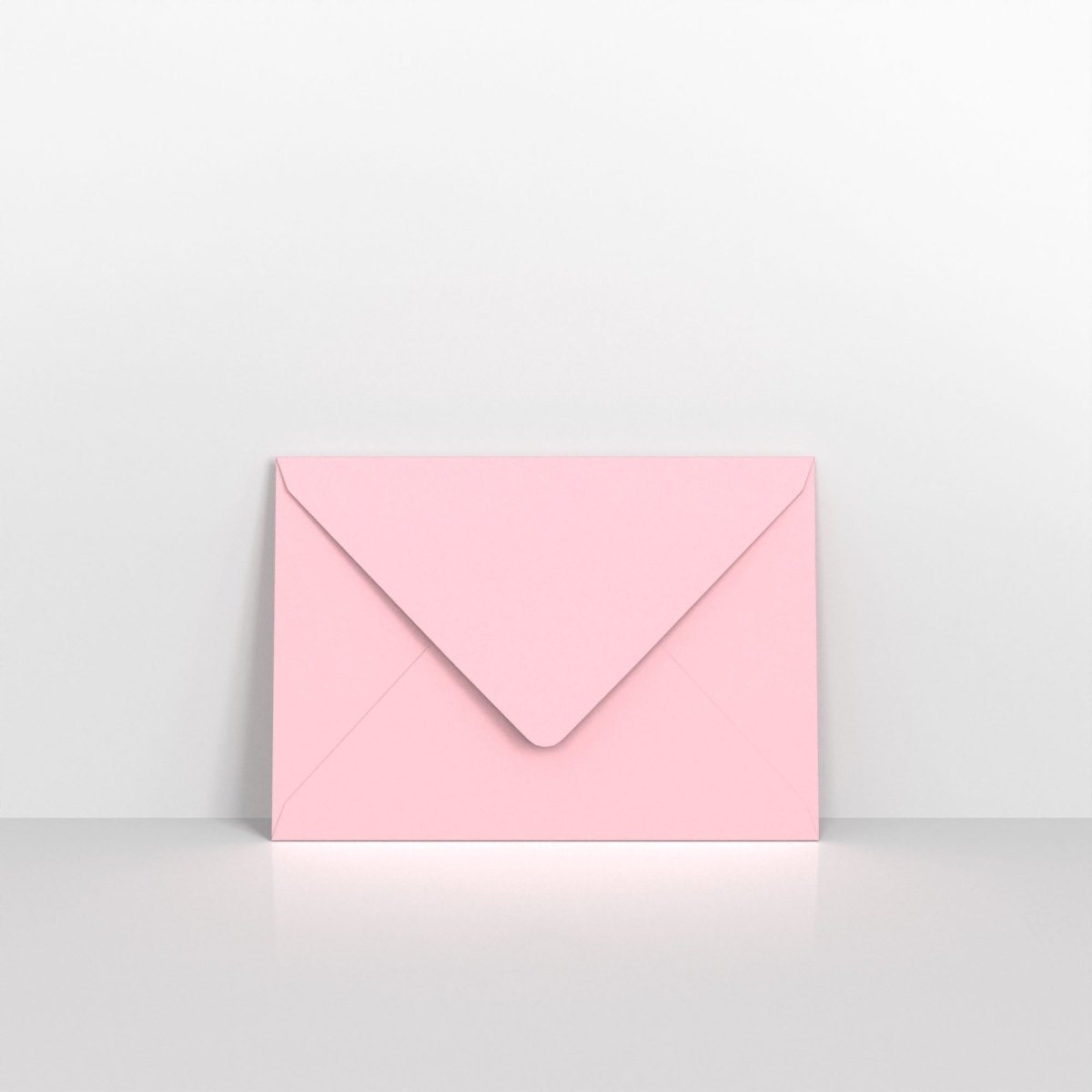 Pale Pink Coloured Gummed V Flap Envelopes - 95 x 122mm