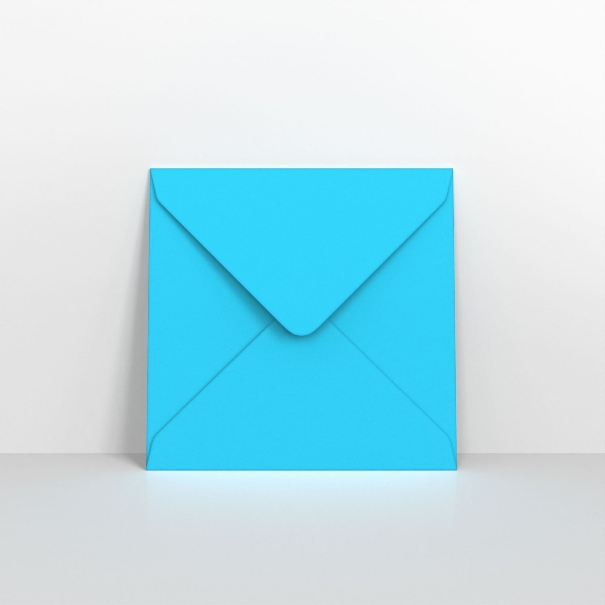 Mid Blue Coloured Gummed V Flap Envelopes -
