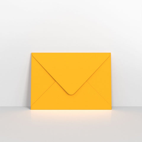 GCC5DY - Dark Yellow Coloured Gummed V Flap Envelopes - Greeting Card Envelopes