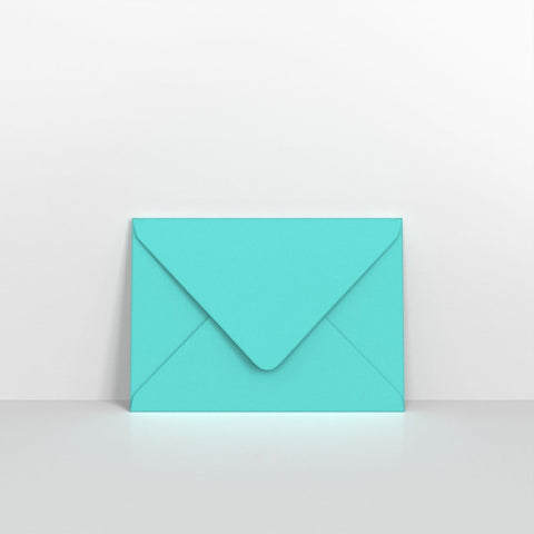 GCC5REB - Robin Egg Blue Coloured Gummed V Flap Envelopes - Greeting Card Envelopes