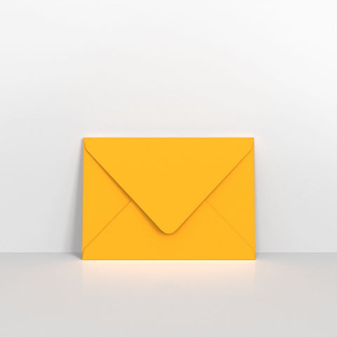 GCC6DY - Dark Yellow Coloured Gummed V Flap Envelopes - Greeting Card Envelopes